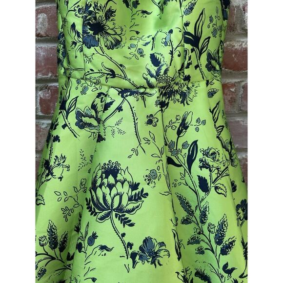 Miss Ord Fit Flare dress chartreuse Lime Black Floral Good Witch Rockabilly XL - Picture 6 of 16